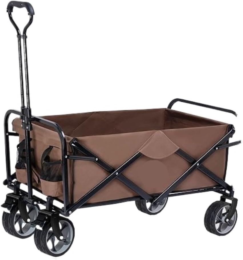 Portable Camping Cart,Outdoor Beach Camping Trolley Cart with Foldable