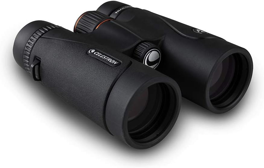 Celestron – TrailSeeker 10x42 Binoculars – Fully Multi-Coated Optics – Binoculars for Adults – Phase and Dielectric Coated BaK-4 Prisms – Waterproof & Fogproof – Rubber Armored – 6.5 Feet Close Focus