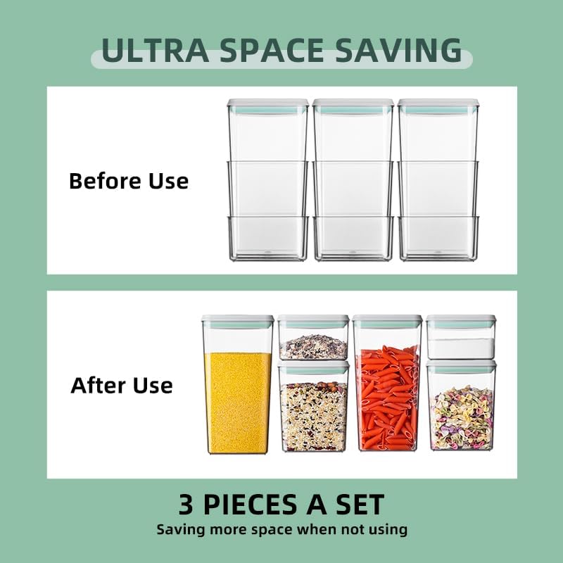 Ankou Airtight Food Storage Container Sets with Lids 6Pcs Pop Containe