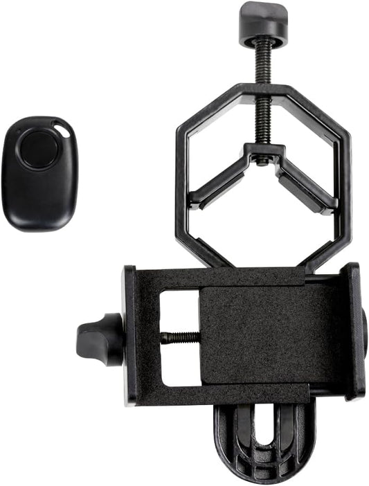 Celestron – Smartphone Adapter and Bluetooth Remote for Telescope, Binoculars & Spotting Scopes – Capture Images & Video Through Your Optics – Simple, Durable, Metal Body - Compact and Travel-friendly