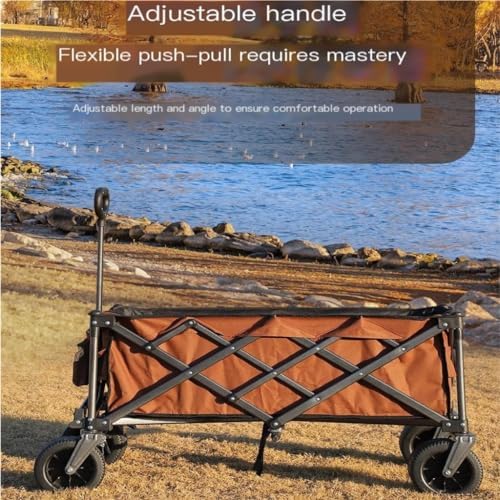 Portable Camping Cart,Portable Beach Trolley Cart for Camping Picnic Fishing Folding and Flexible Outdoor Party Cart