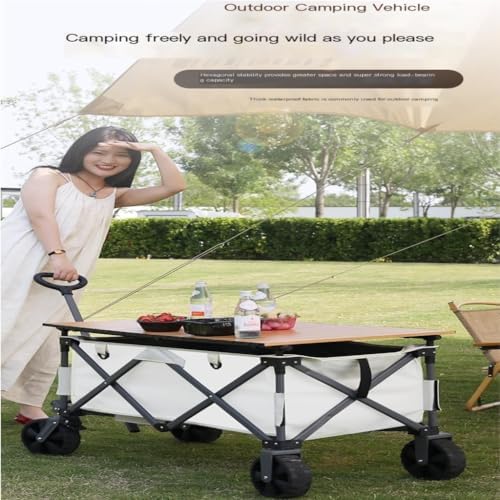 Portable Camping Cart,Portable Foldable Beach Camping Shopping Cart Ou