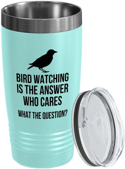 Birding Teal Edition Viking Tumbler 20oz - Bird watching is - Bird Fee