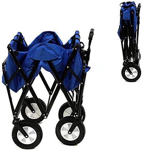 Trolleys, Foldioutdoor Utility Wagon Luggage Trolley Cart for Travel and Shoppigrocery Cart/Blue/a
