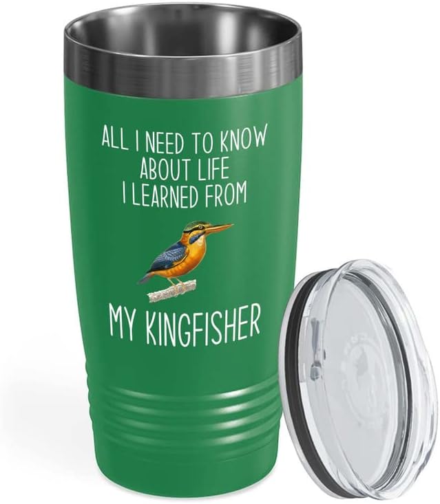 Bird Lover Green Edition Viking Tumbler 20oz - Lfe My Bird - Hummingbird Nest Cage Parrot Dad Gardening Outdoor Birdwatcher Feeder