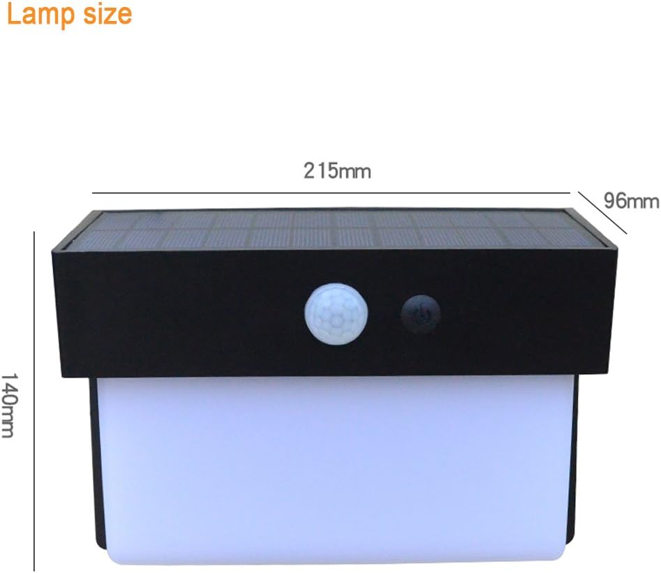 4 Packs 50 led 400LM led Wall sconces Light Solar led Wall Light with Solar System, Motion Sensor Detector for Garden Back Door Step Stair Fence Deck Yard Driveway (Black)