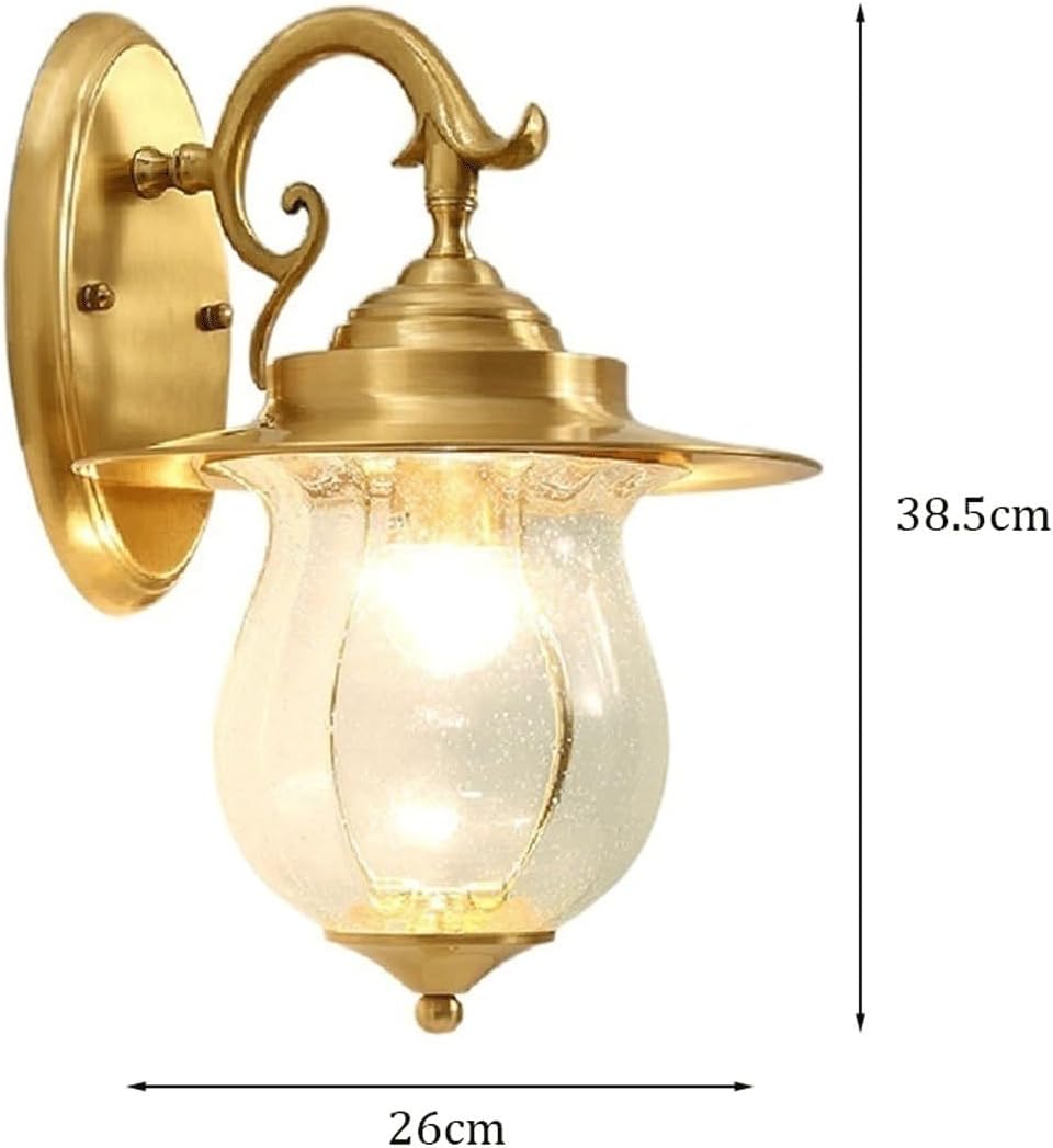 Solar Outdoor Wall Light, Exterior Mounted Sconce, Stainless Steel Lantern with Water Ripple Glass Shade, Waterproof Dusk to Dawn LED Lighting Fixture for Porch Patio Garden Entryway Cottage