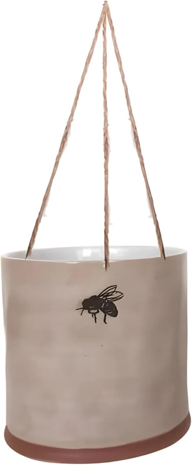 Blue Sky Clayworks Hanging Bumble Bee Flower Pot, 6.5"D