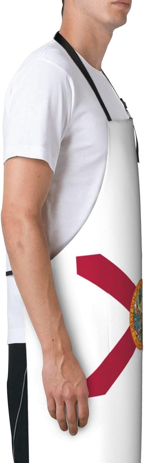 Flag of Florida Print Laundry apron 28x33 In Waterproof Kitchen Apron 