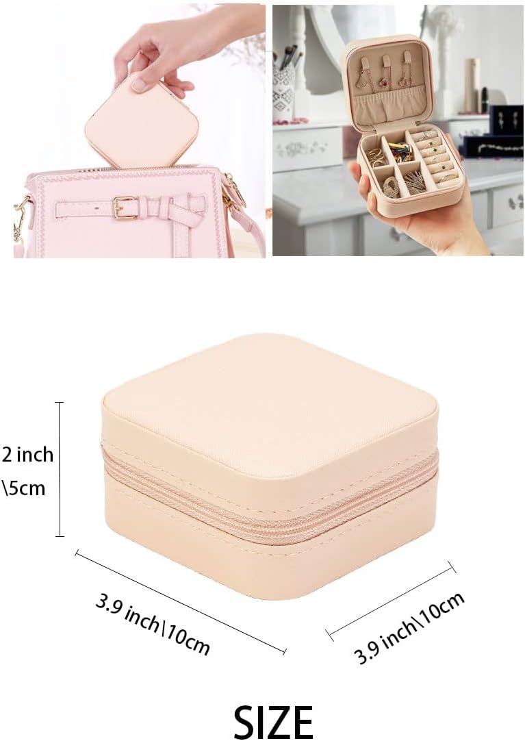 Travel Jewelry Case, Mini Portable Jewelry Travel Boxes, Small Jewelry