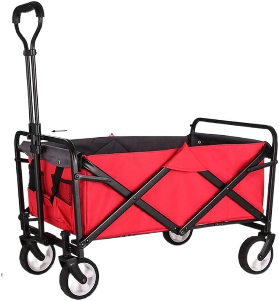 Collapsible Wagon Cart with Wheels Foldable Folding Wagons Carts Silen