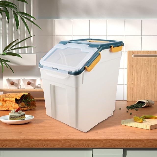 Large Flour Storage Container Bin 50lb, 2Pack Airtight Rice Storage Co