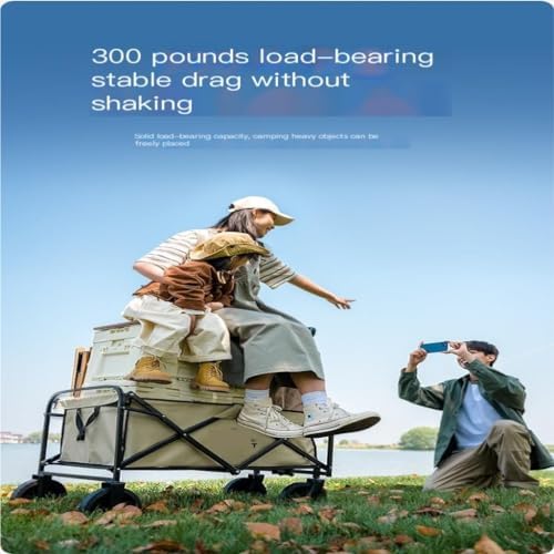 Portable Camping Cart,Portable Folding Beach Camping Trolley Cart for Off Road Adventures