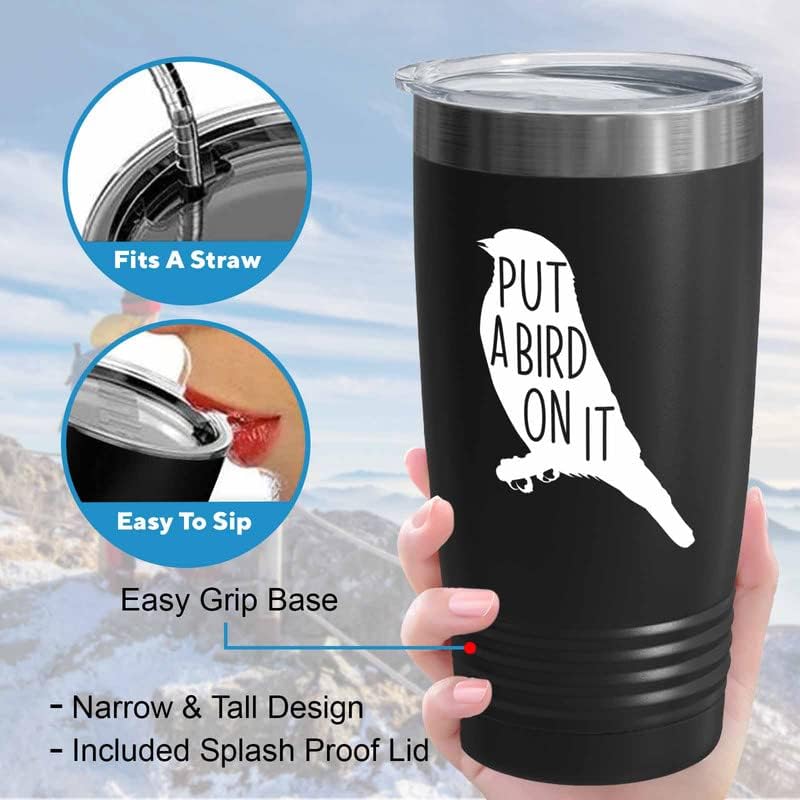 Bird Lover Black Edition Viking Tumbler 20oz - Put a Bird on it - Humm