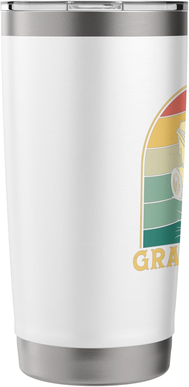Retro Vintage Grass Master Lawn Mowing Funny Lawn Mower Stainless Steel Insulated Tumbler