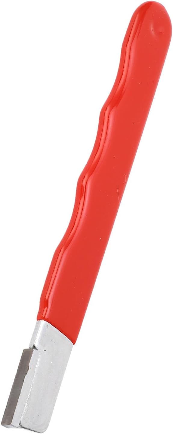 Garden Hedge Trimmer Sharpener, Portable Garden Tool Sharpener Nonslip for Pruning Shears (Red Glossy)