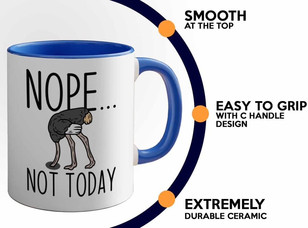 Bird Lover Two Tone Blue Edition 11oz - Nope not Today - Hummingbird N