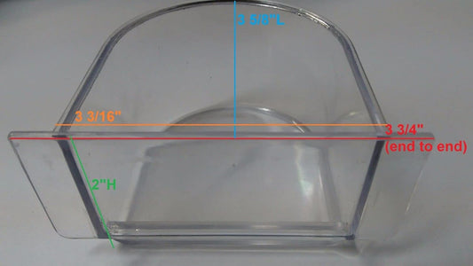 Lot of 4 Bird Cage Clear Plastic Seed Water Feeder Cups