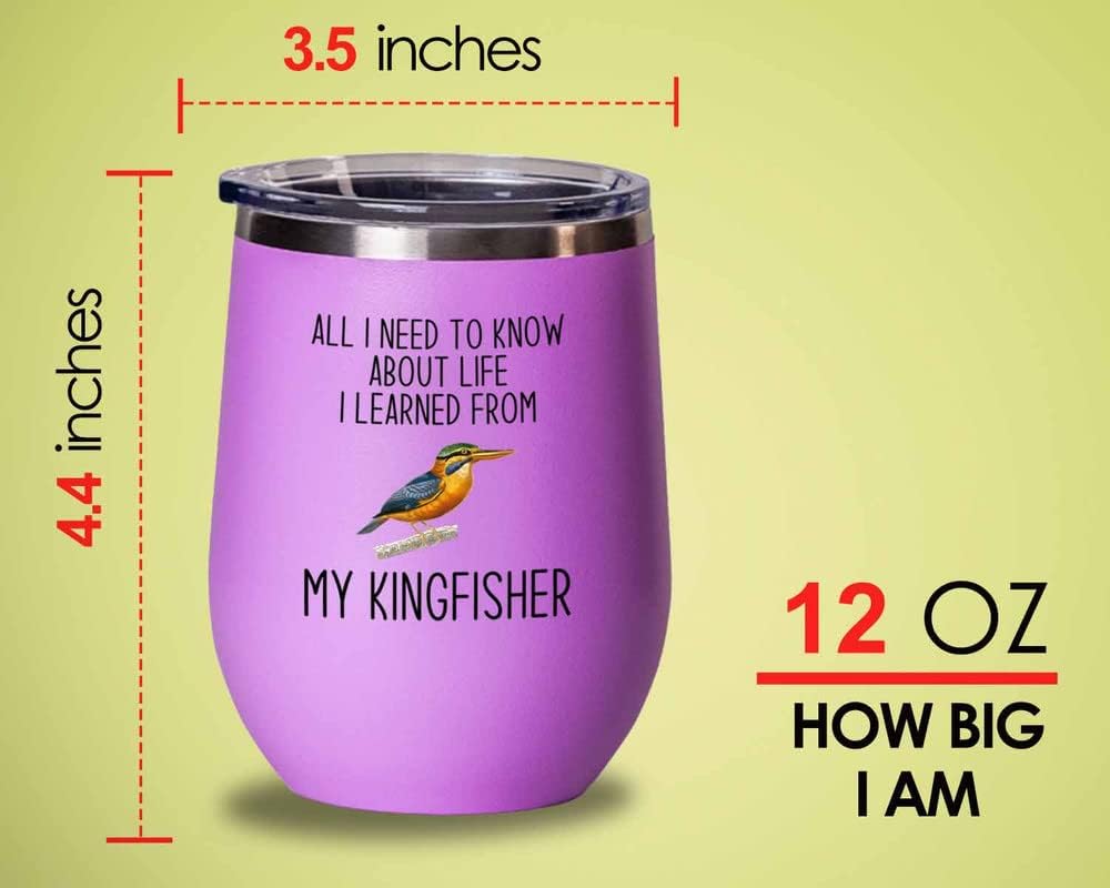 Bird Lover Pink Edition Wine Tumbler 12oz - Lfe My Bird - Hummingbird 
