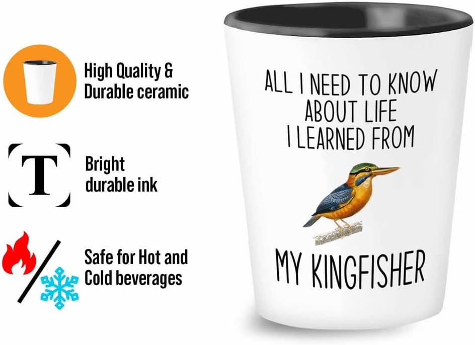 Bird Lover Shot Glass 1.5oz - Lfe my bird - Hummingbird Nest Cage Parrot Dad Gardening Outdoor Birdwatcher Feeder