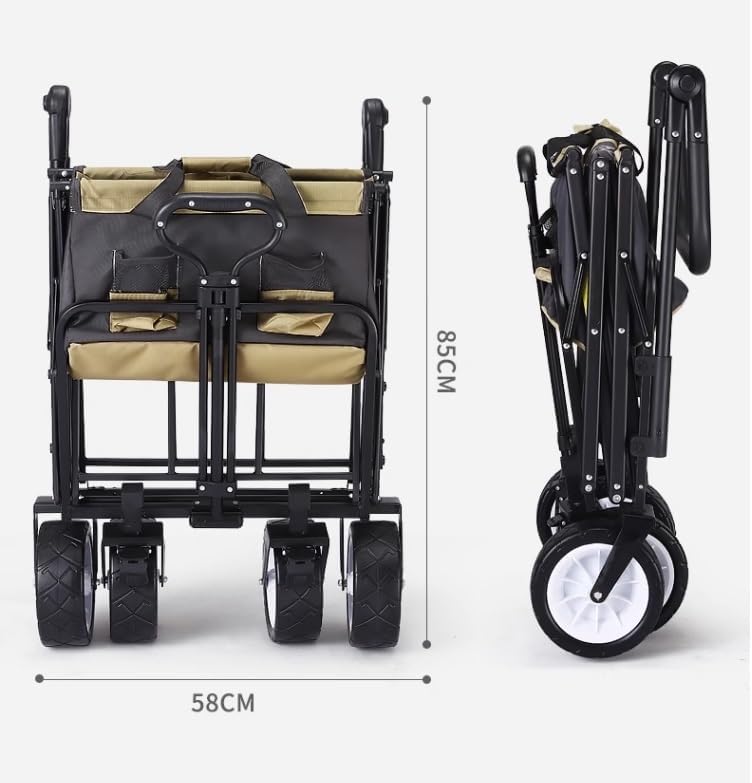 Collapsible Wagon Cart with Wheels Foldable Folding Wagons Carts Silen