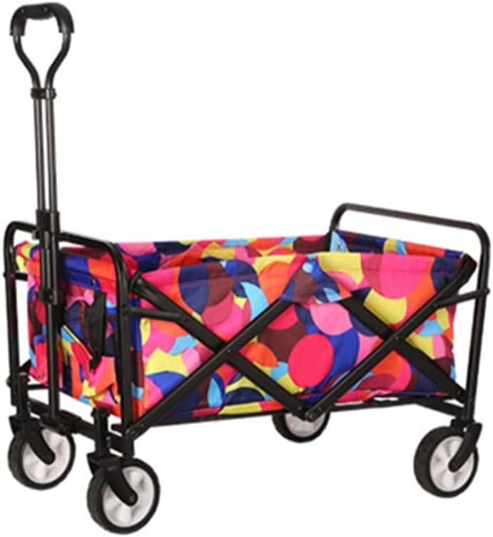 JSEIAJB Portable Garden Carts Leisure Camping Wagon Beach Cart Folding
