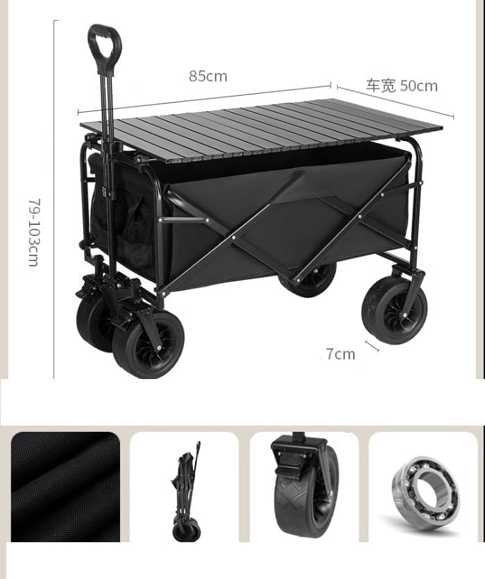Collapsible Wagon Cart with Wheels Foldable Folding Wagons Carts Silen