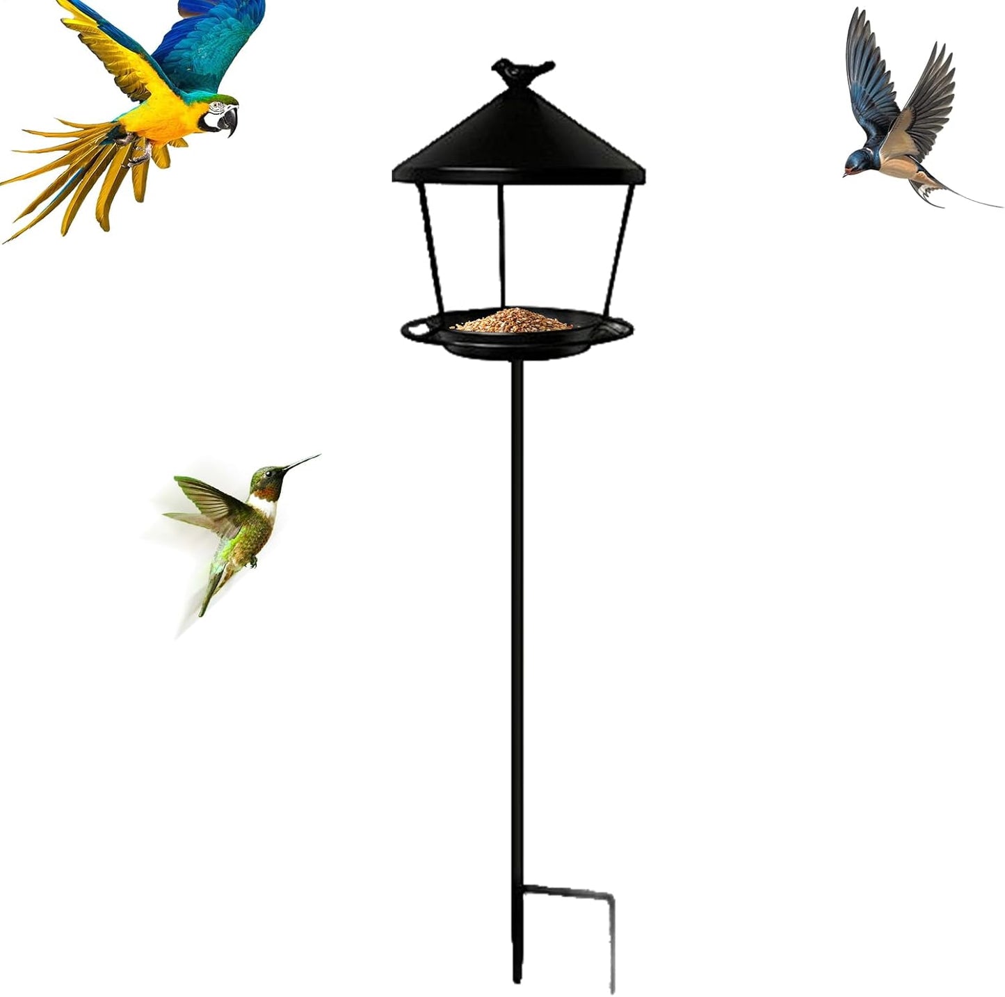 Standing Bird Feeder - Anti-Waste Spill Guard Wild Feeding Station,Sta