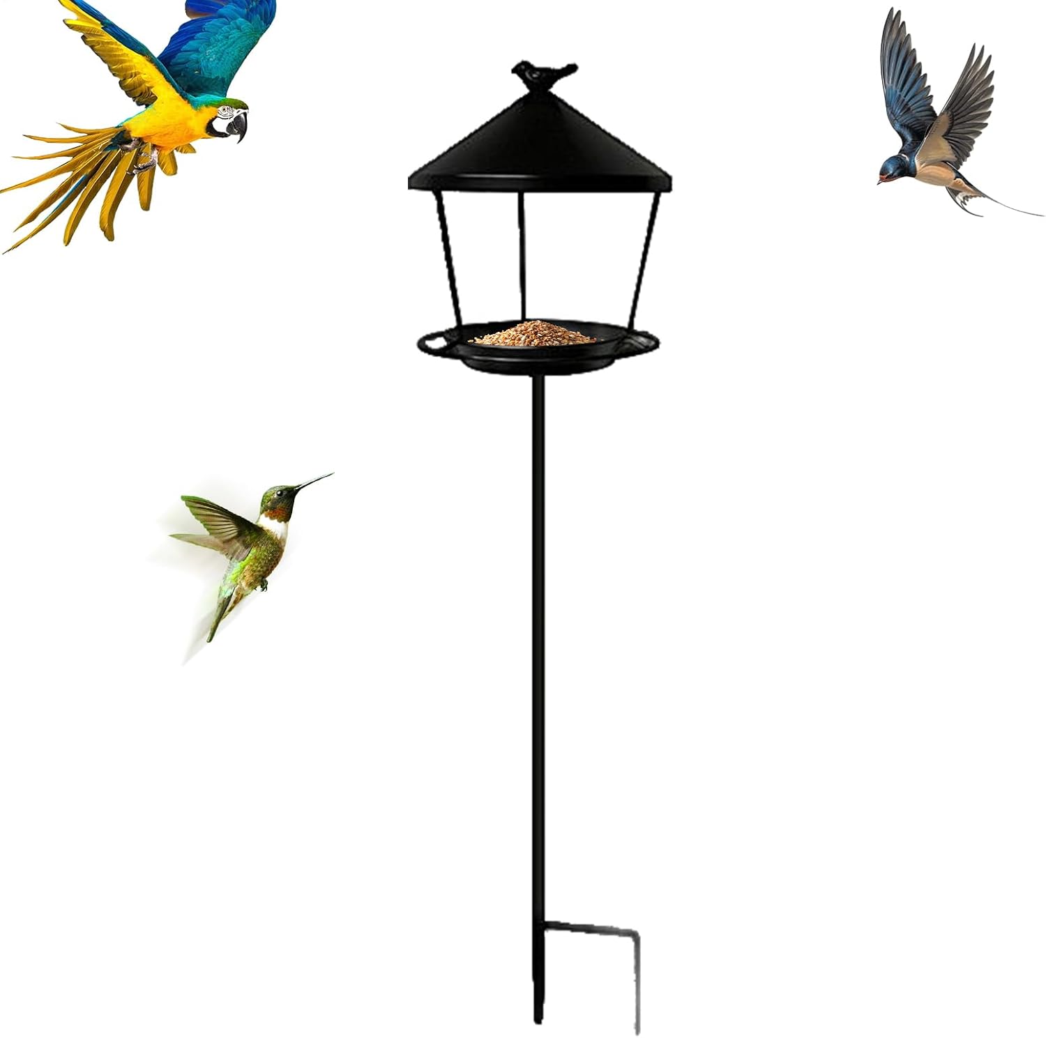 Standing Bird Feeder - Anti-Waste Spill Guard Wild Feeding Station,Sta