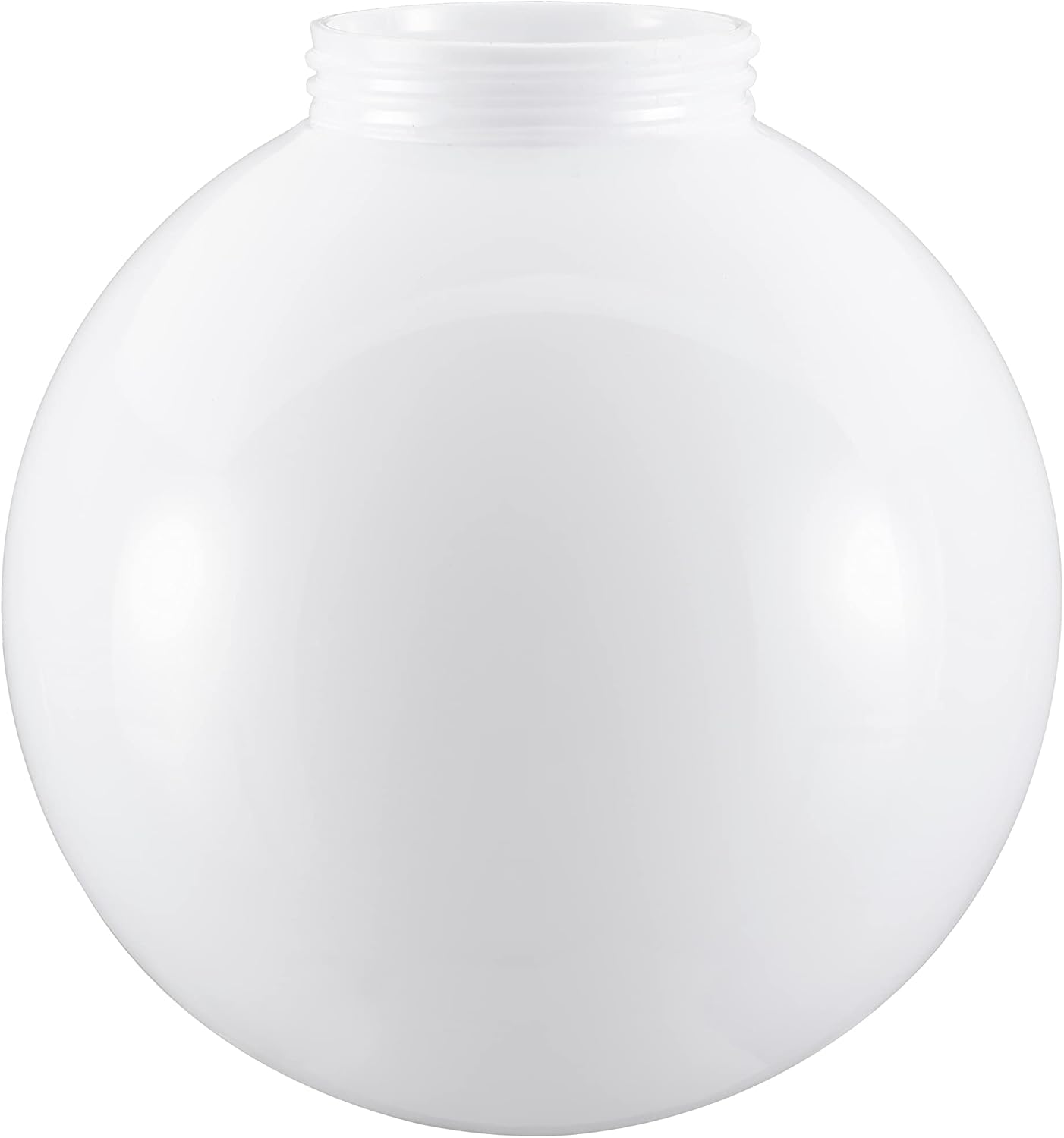 Aspen Creative 28002-21, 8" White Acrylic Replacement Lamp Post Globe with 3-1/4" Threaded Neck