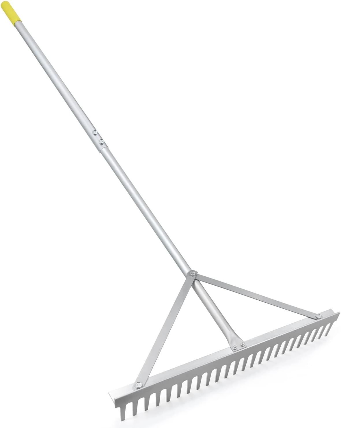 Colwelt Landscape Rake - 24Tines, Aluminum Head with 68" Handle, 24" W