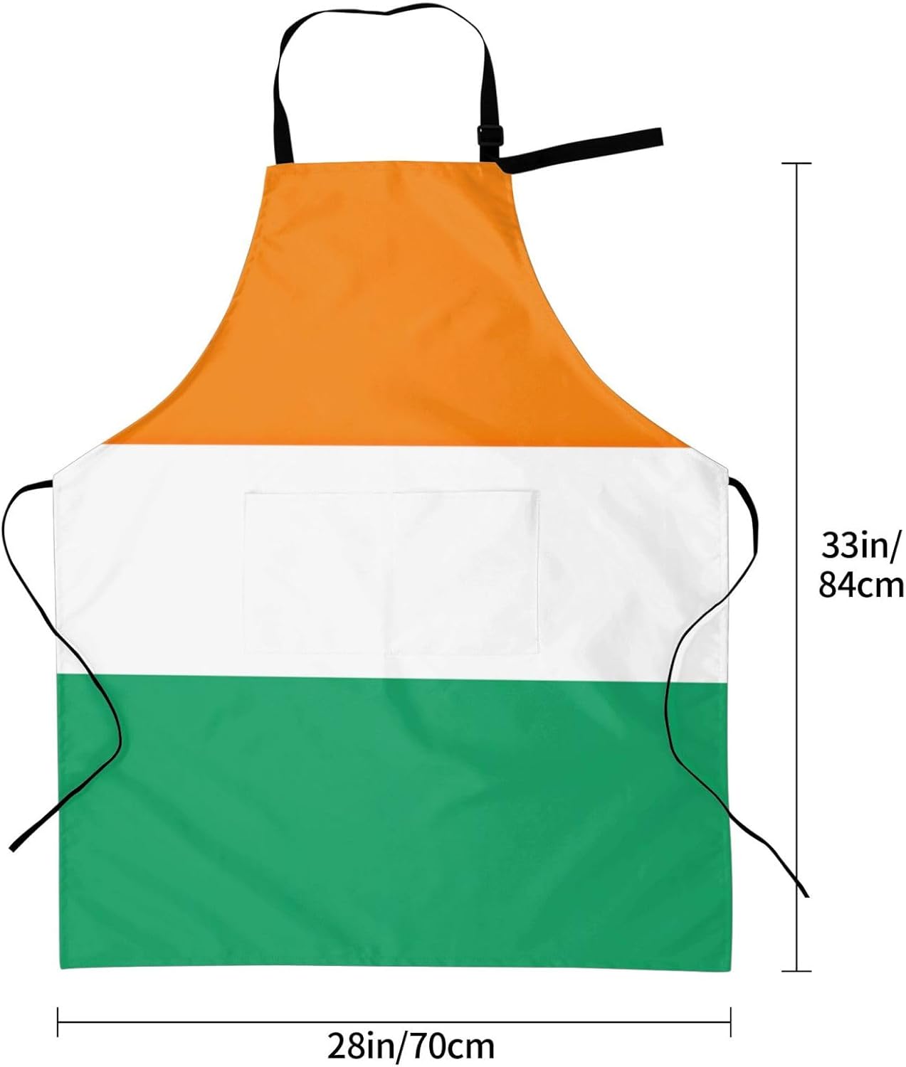 Flag of Cote d'Ivoire print Waterproof chef's apron with pocket apron for kitchen cooking baking barbecue and gardening