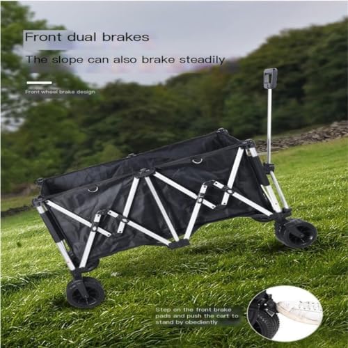Portable Camping Cart,Outdoor Folding Aluminum Alloy Beach Trolley Car
