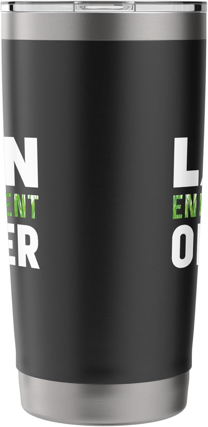 Lawn Enforcement Officer Funny Lawn Mower Stainless Steel Insulated Tumbler