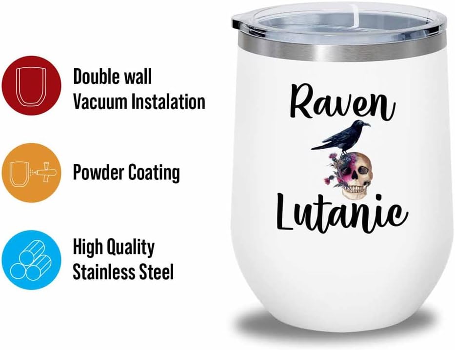 Bird Lover White Edition Wine Tumbler 12oz - Rven lutanic - Hummingbir