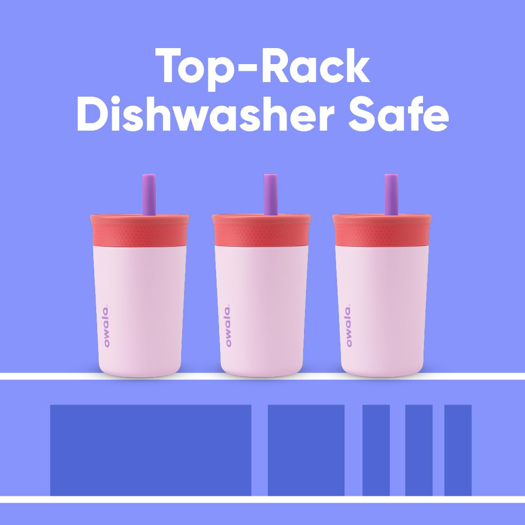Owala Kids Insulation Stainless Steel Tumbler with Spill Resistant Fle