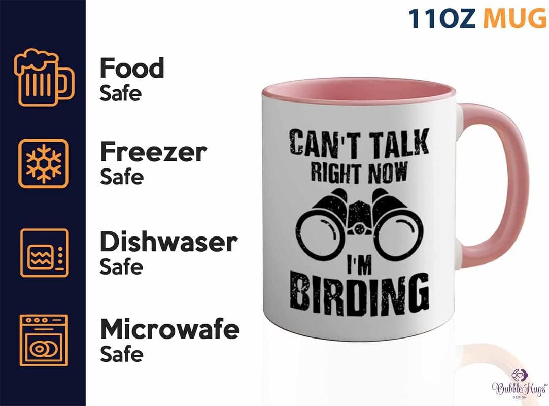 Bird Lover Two Tone Pink Edition 11oz - Can't Talk Right Now - Humming