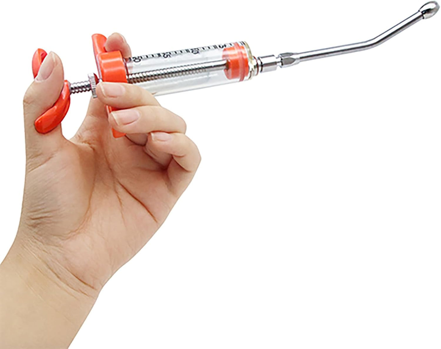 2 Pieces Goat Syringe with 4 Drench Nozzle Adjustable Dosage ,Reusable