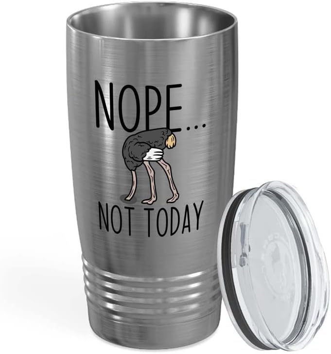 Bird Lover Silver Edition Viking Tumbler 20oz - Nope not Today - Hummi