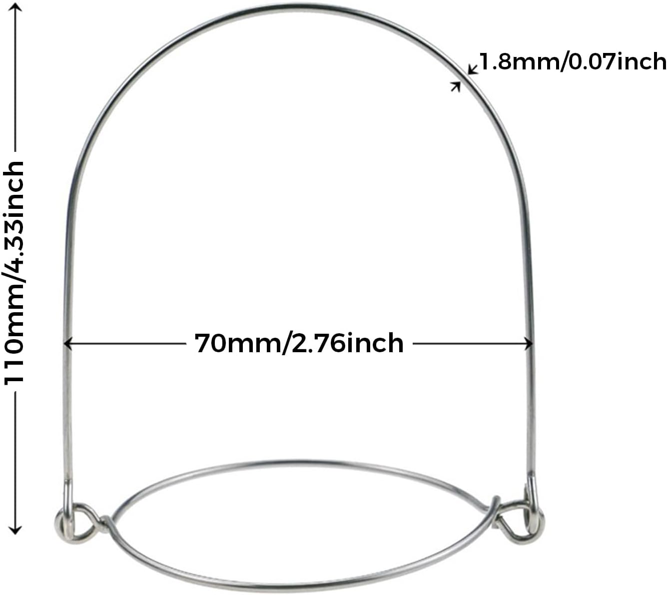 16 Pack Stainless Steel Mason Jar Hangers,Silver Stainless Steel Jars 