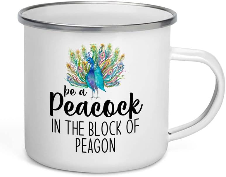 Bird Lover Camper Mug 12oz - Peacock block pgeons - Hummingbird Nest Cage Parrot Dad Gardening Outdoor Birdwatcher Feeder