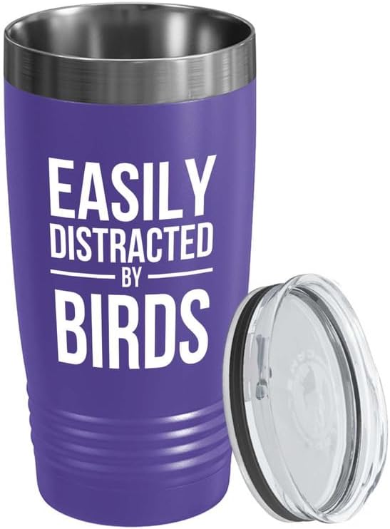 Birding Purple Edition Viking Tumbler 20oz - Distracted by birds - Bir