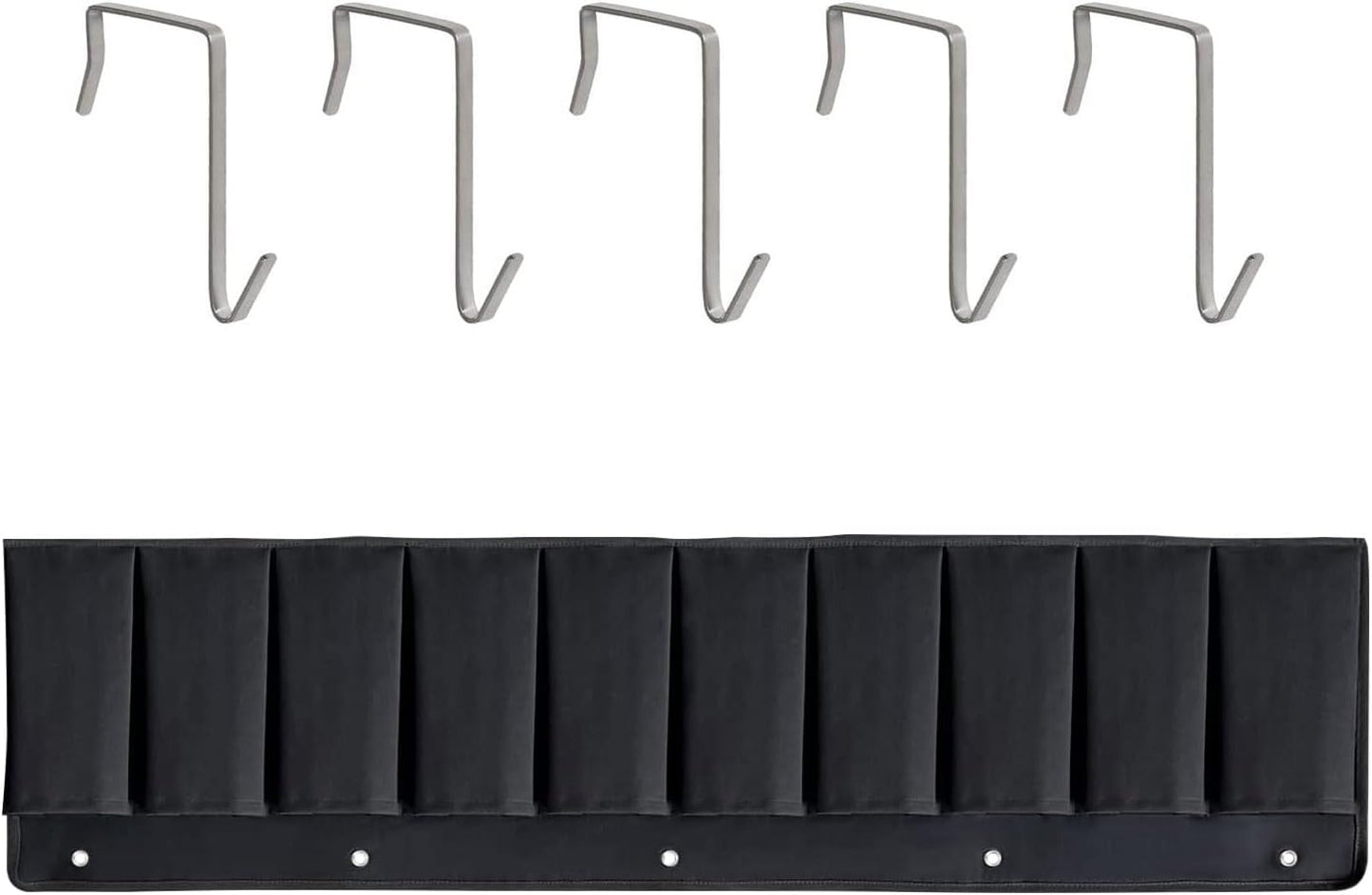 Bedside Organizers Case Storage with 10 Pockets and Hooks Easy Install