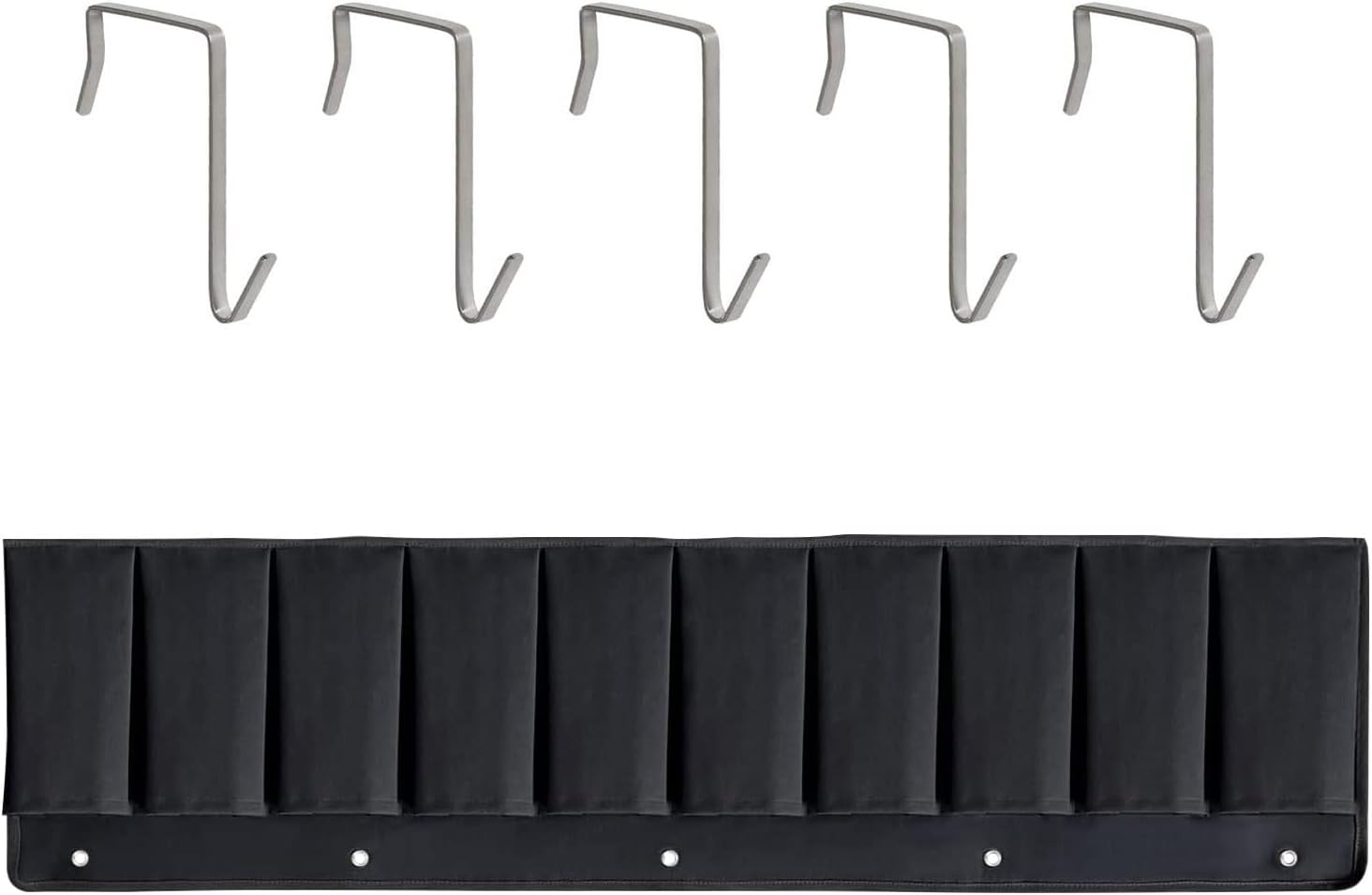 Bedside Organizers Case Storage with 10 Pockets and Hooks Easy Install
