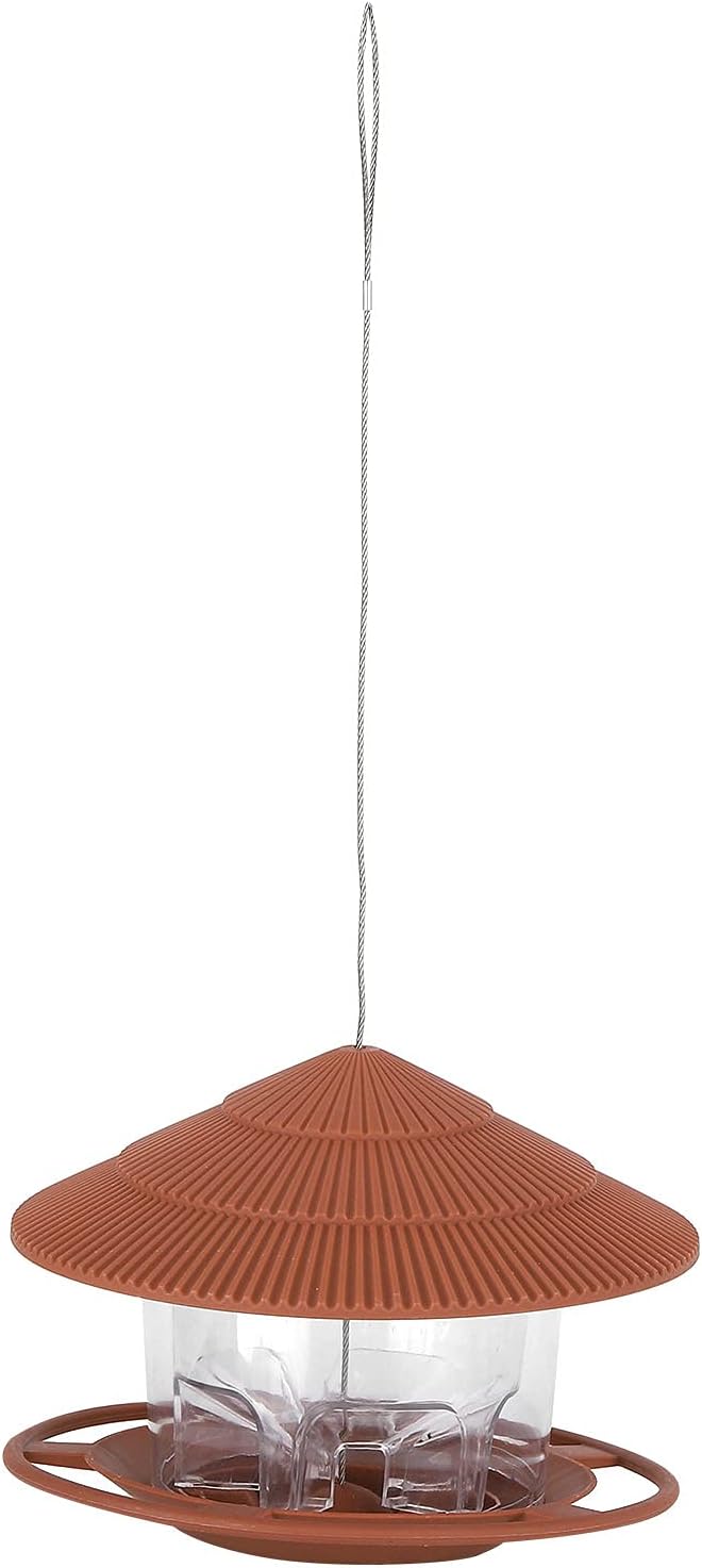 ZJchao Wild Bird Feeder Durable Hanging Foldable Bird House for Garden Patio, 1L Capacity, Suitable for Small Birds