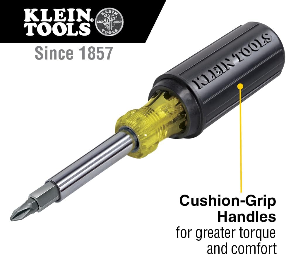 Klein Tools 32500 11-in-1 Screwdriver/Nut Driver Set, 8 Bits (Phillips
