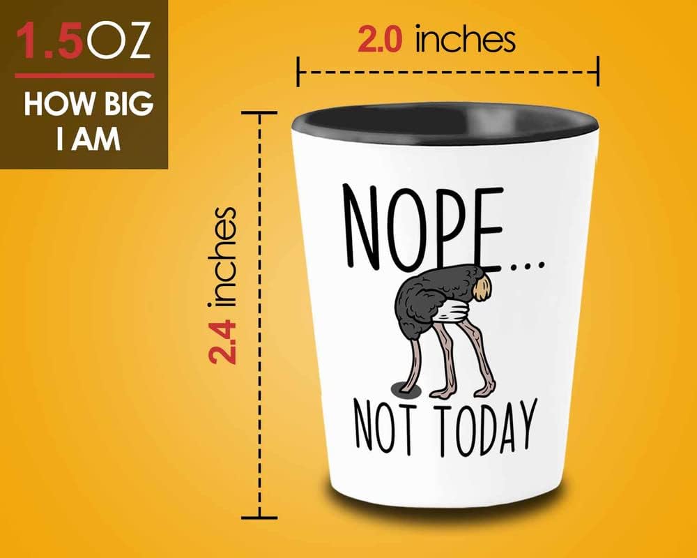 Bird Lover Shot Glass 1.5oz - Nope not today - Hummingbird Nest Cage P