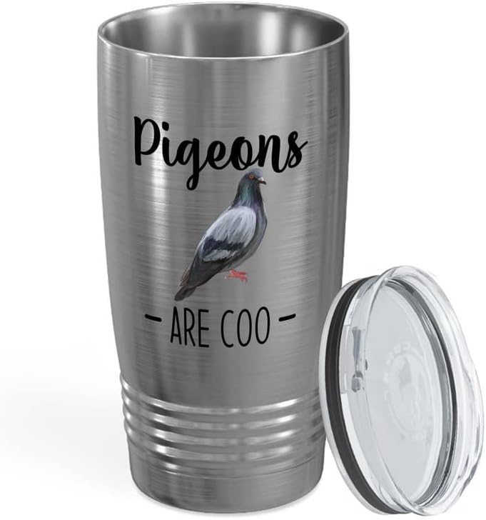 Bird Lover Silver Edition Viking Tumbler 20oz - Pgeons are coo - Hummi