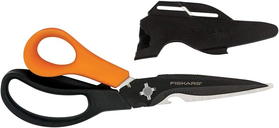 Fiskars Garden Scissors, 7-in-1 Garden Shears Multi-Tool with Sheath, 
