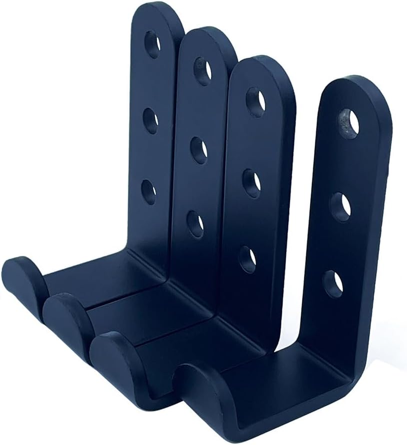 4 Pcs Heavy Duty Steel Wall J Hooks for Hanging,Garage Storage Utility Hooks Garden Tool Organizer, Wall Mount Hooks, Small U Hooks,Black (M)